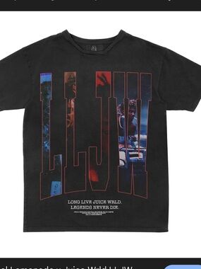 Lyrical Lemonade x Juice WRLD LLJW "Legends Never Die" black graphic t-shirt XL